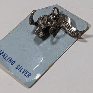 NWT Vintage Wyoming Ram Charm Sterling Silver